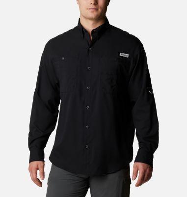 Mens Columbia PFG Tamiami II Long Sleeve Shirt Grey Product Image