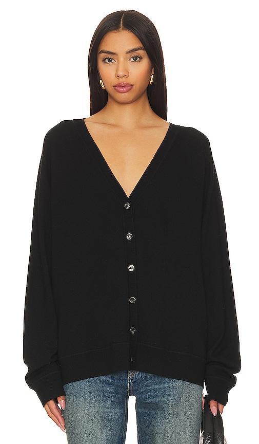 Rue Sophie Mona Button Down Cardigan in Black. - size L (also in M, S, XS) product image