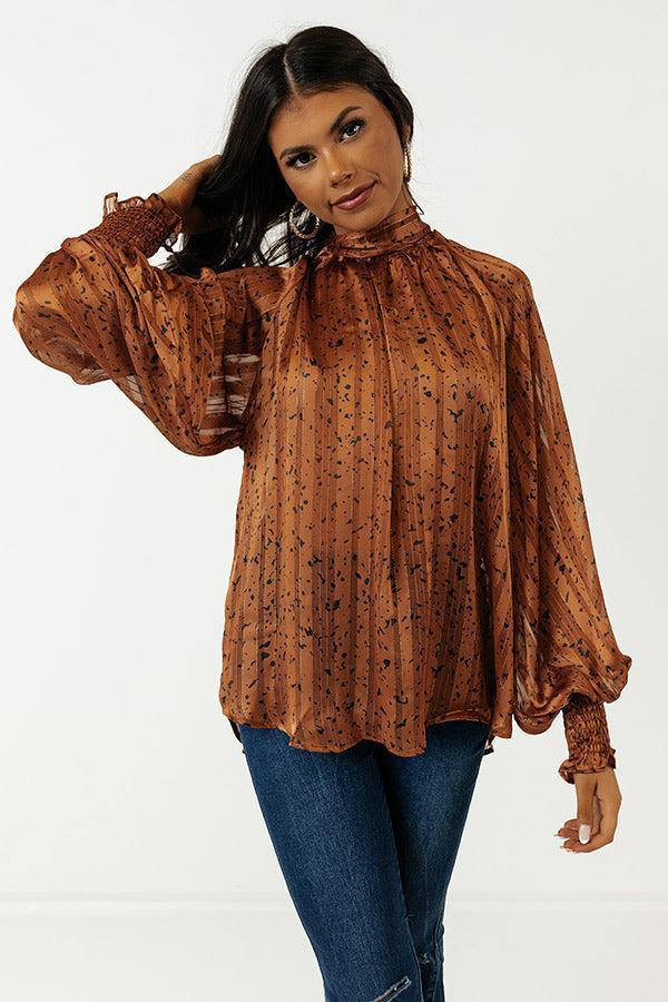 Forever Chic Shift Top In Cinnamon Product Image