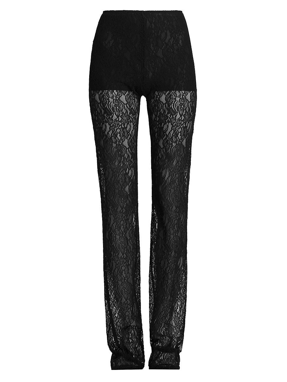 Womens Sheer Stretch Lace Pants product image