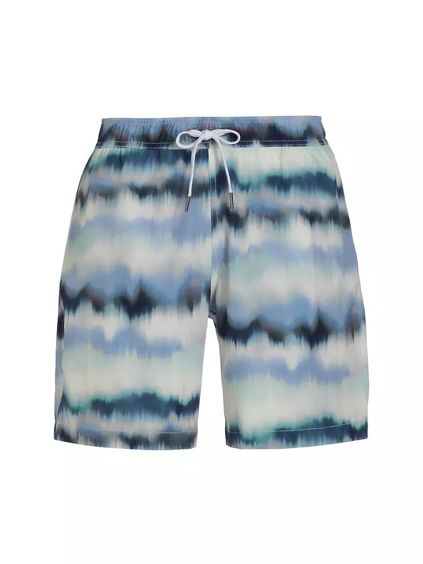 COLLECTION Blur Stripe Swim Trunks Product Image