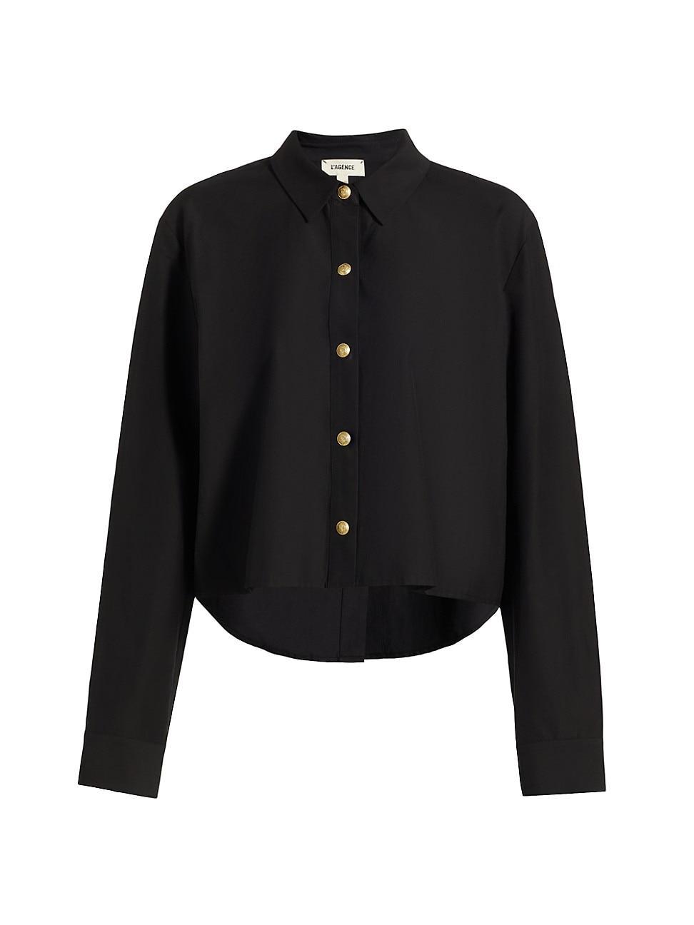 Womens Cosette Crop High-Low Shirt Product Image