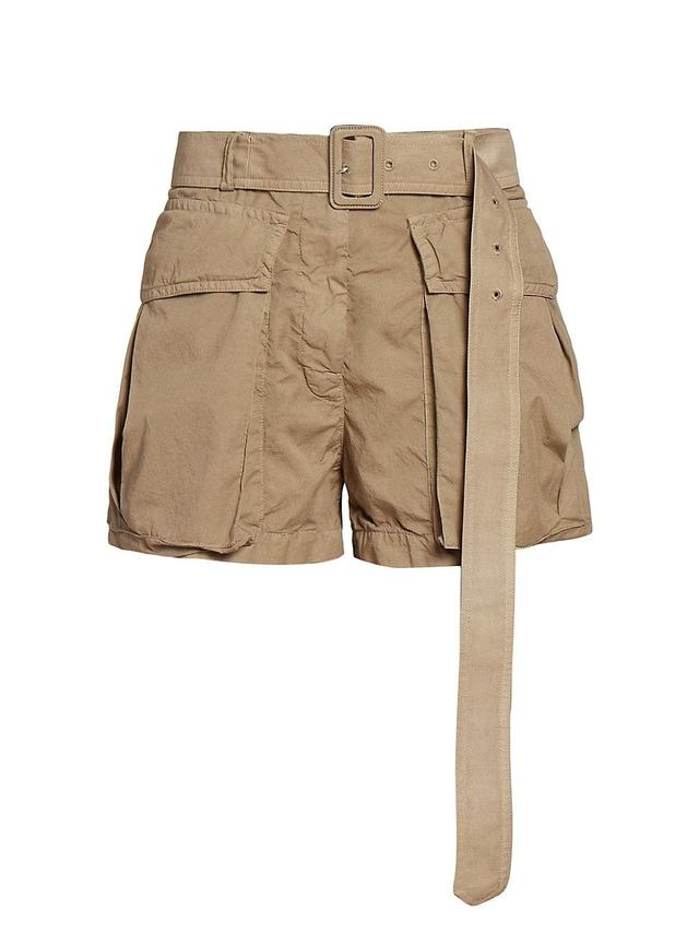 Womens Peza Belted Cotton Cargo Shorts Product Image