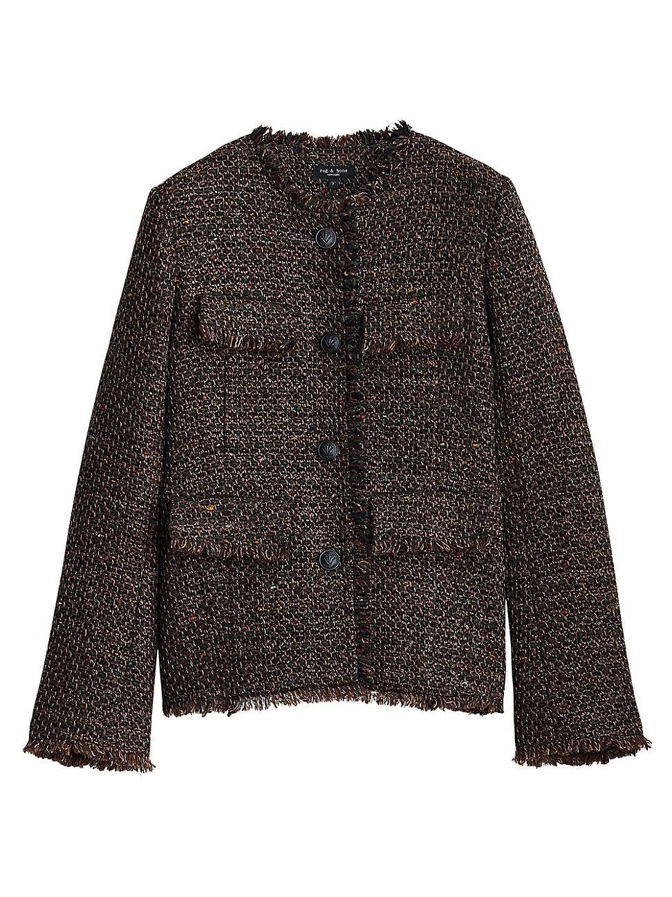 Womens Ezra Tweed Wool-Blend Jacket Product Image