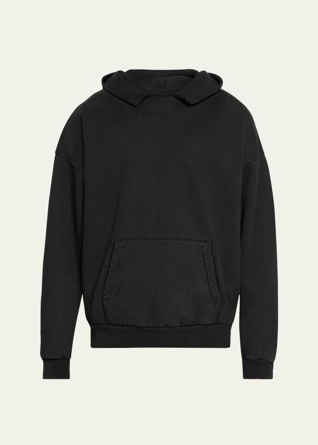 Mens Terry Ripped-Collar Undersized Hoodie Product Image