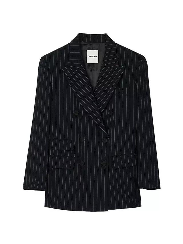 Womens Striped Suit Jacket Product Image