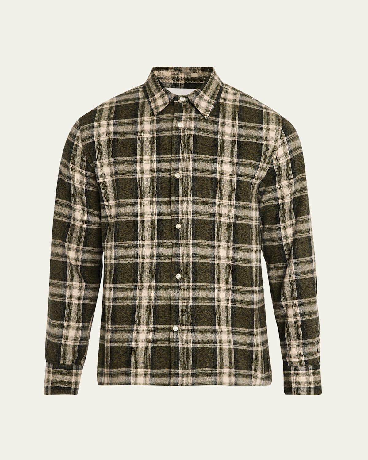 Mens Alex Brushed Plaid Button Down Shirt Product Image