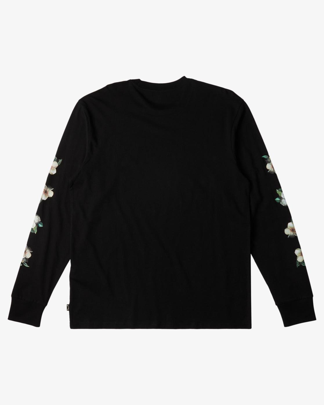 Hawaii Crew Neck Long Sleeve T-Shirt - Black Male Product Image