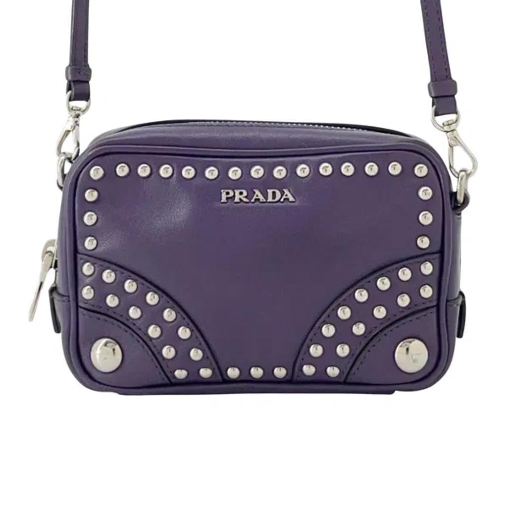 Saffiano Purple Leather Shoulder Bag () Product Image