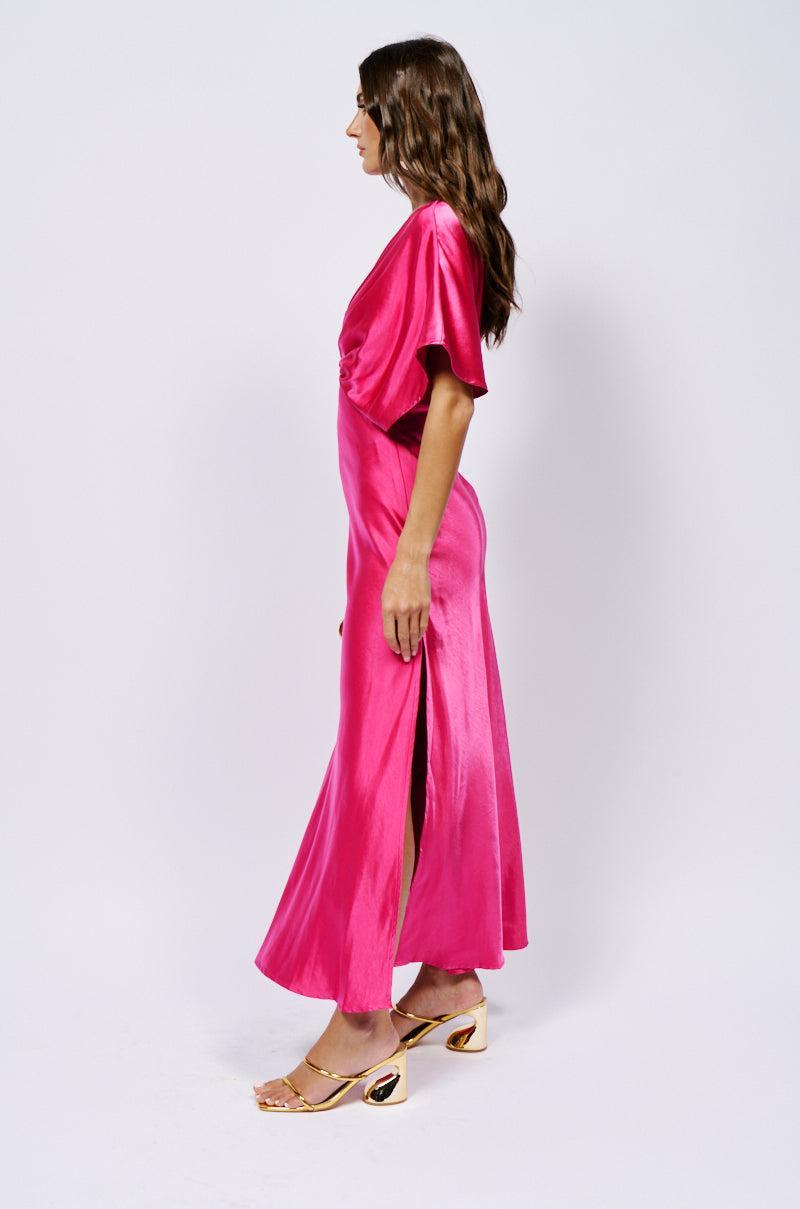 MAD IN LOVE SATIN MAXI DRESS Product Image