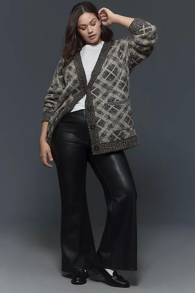 Maeve Sparkle V-Neck Cardigan Sweater Product Image