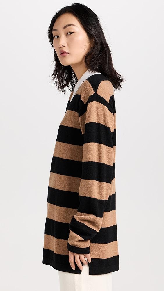 Guest in Residence Striped Rugby Cashmere Sweater | Shopbop Product Image