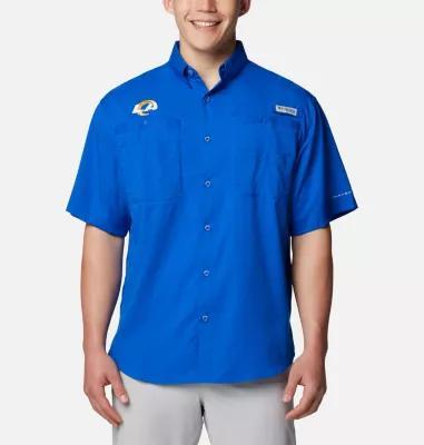 Columbia Men's PFG Tamiami Short Sleeve Shirt - Los Angeles Rams- Product Image