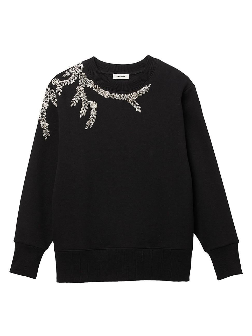 Womens Embellished Sweatshirt Product Image