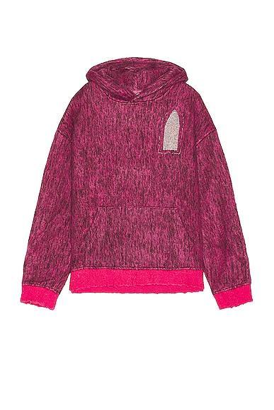 Who Decides War by Ev Bravado Pyramid Hooded Sweatshirt in Ruby - Rose. Size S (also in ). Product Image