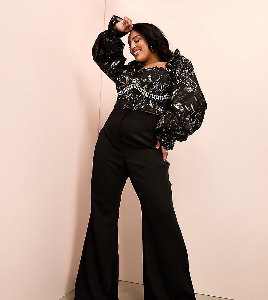 ASOS LUXE Curve sexy flare pants Product Image