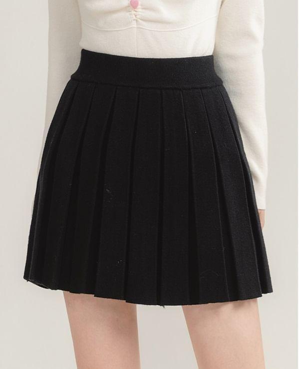 High Rise Plain Mini A-Line Skirt Product Image