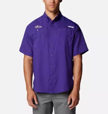 Columbia Men's PFG Tamiami Short Sleeve Shirt - Baltimore Ravens- Product Image