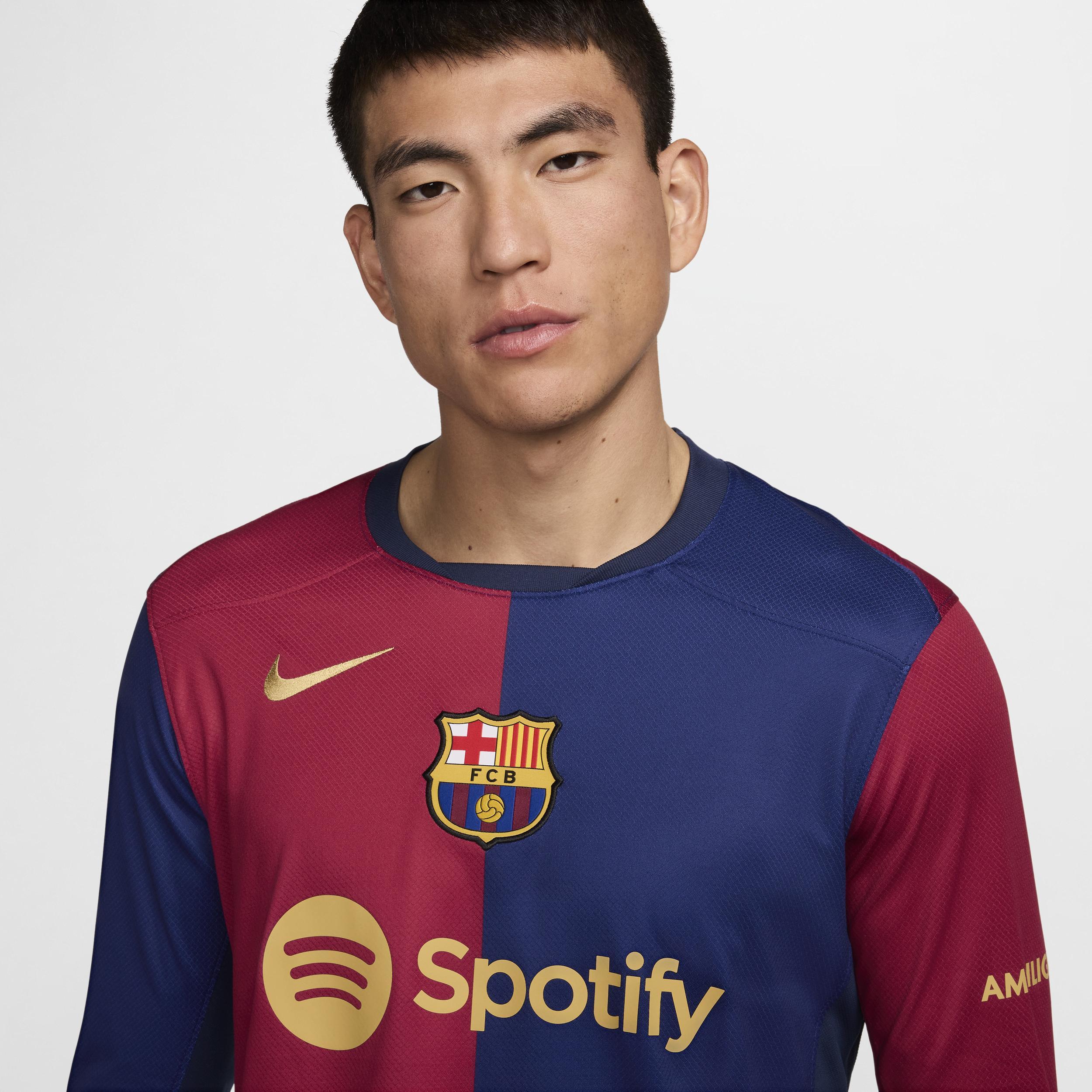 FC Barcelona 2024/25 Stadium Home Nike Men's Dri-FIT Soccer Replica Long-Sleeve Jersey Product Image