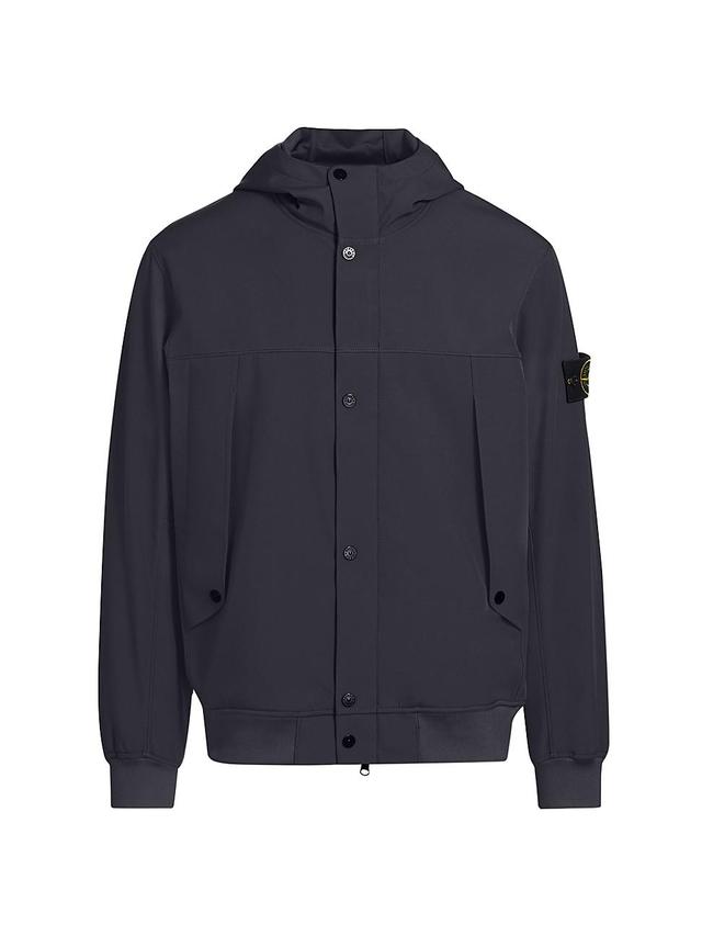 Mens Hooded Snap Jacket Product Image