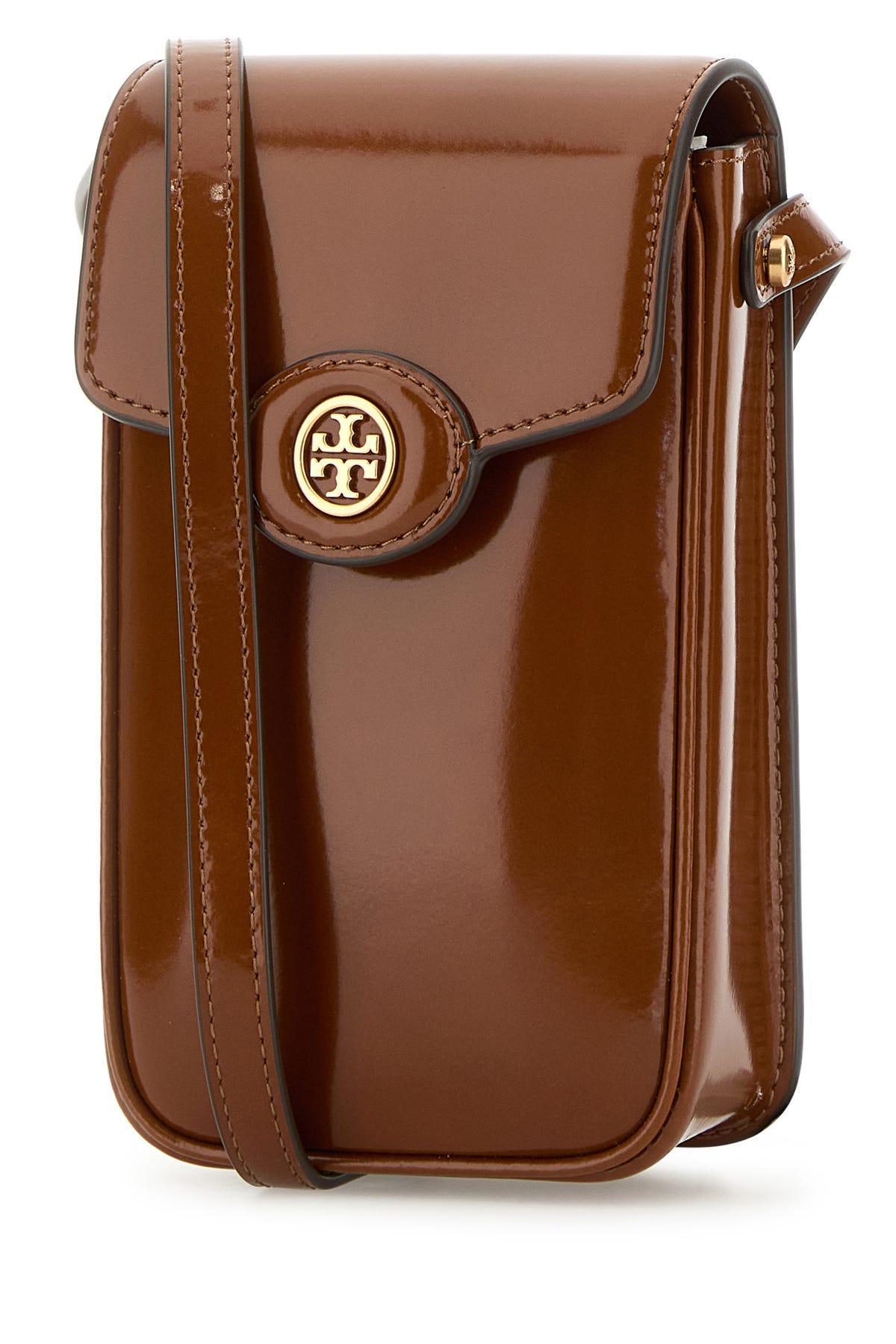 TORY BURCH Robinson Spazzolato Phone Crossbody-tu Nd  Female In Brown Product Image