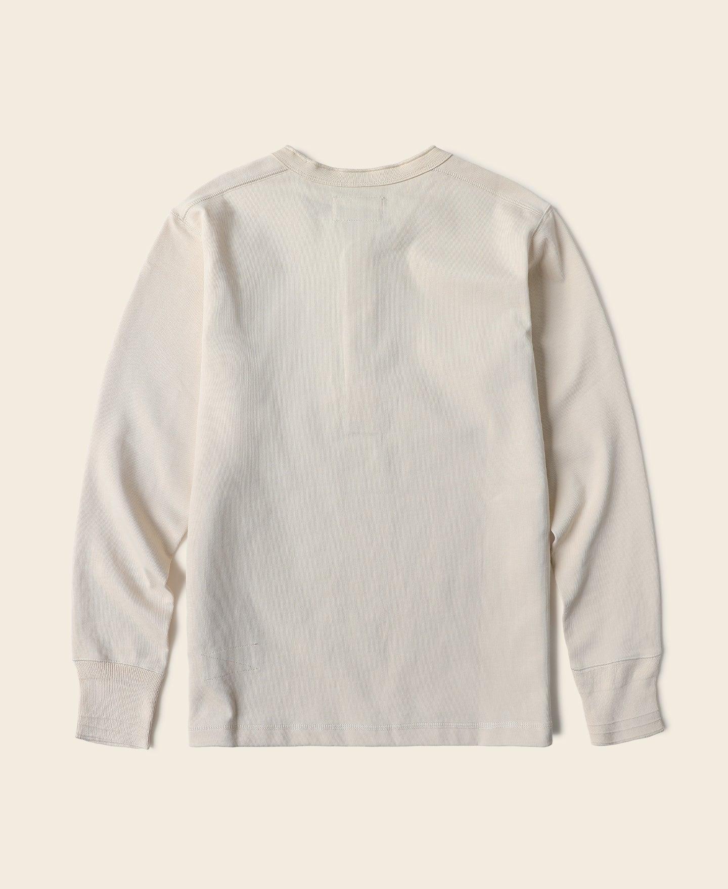 Vintage Long Sleeve Henley Shirt - Apricot Product Image