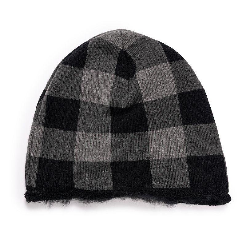 Mens MUK LUKS Heat Retainer Hat, Dark Grey Product Image