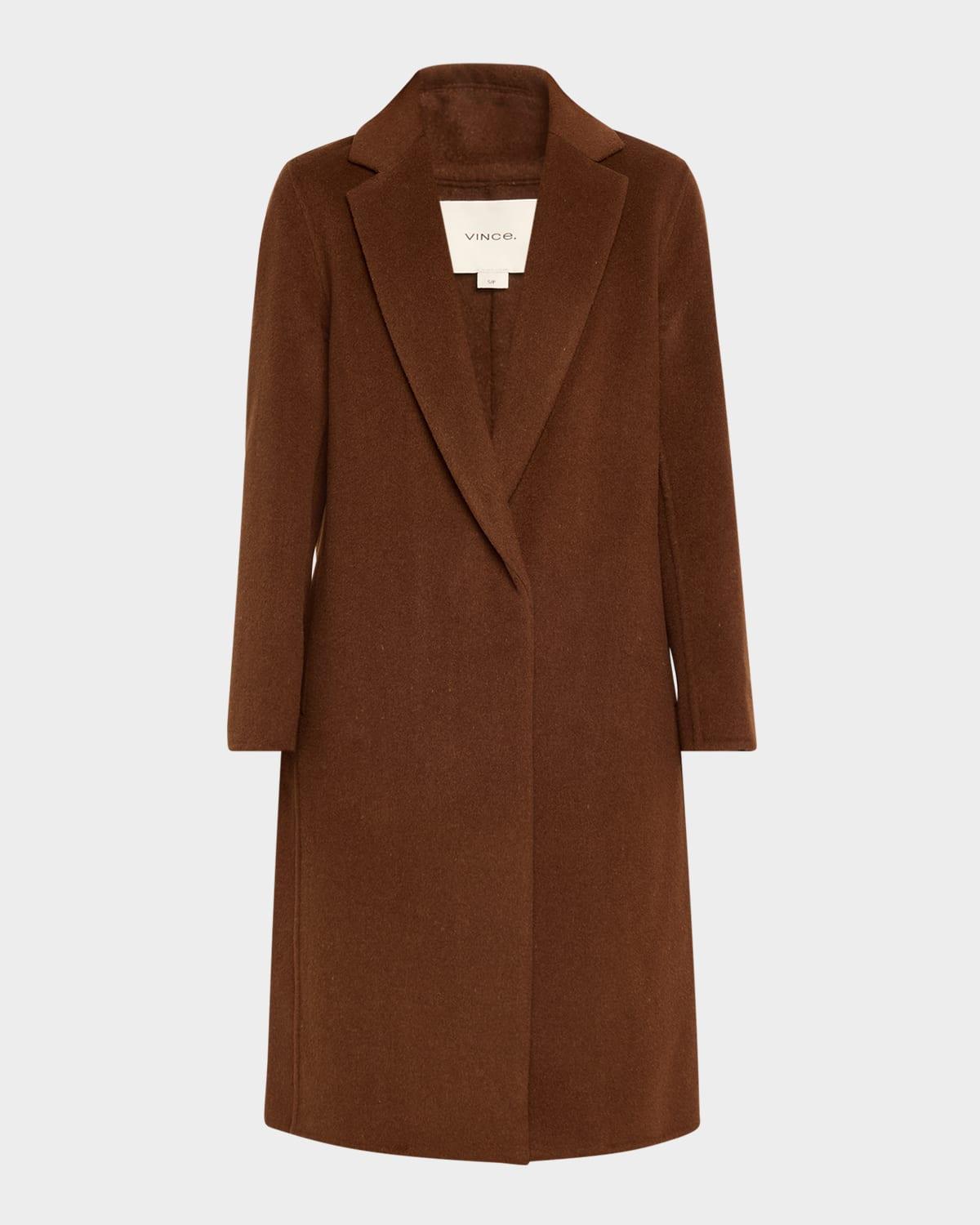 Classic Straight Wool-Blend Coat Product Image