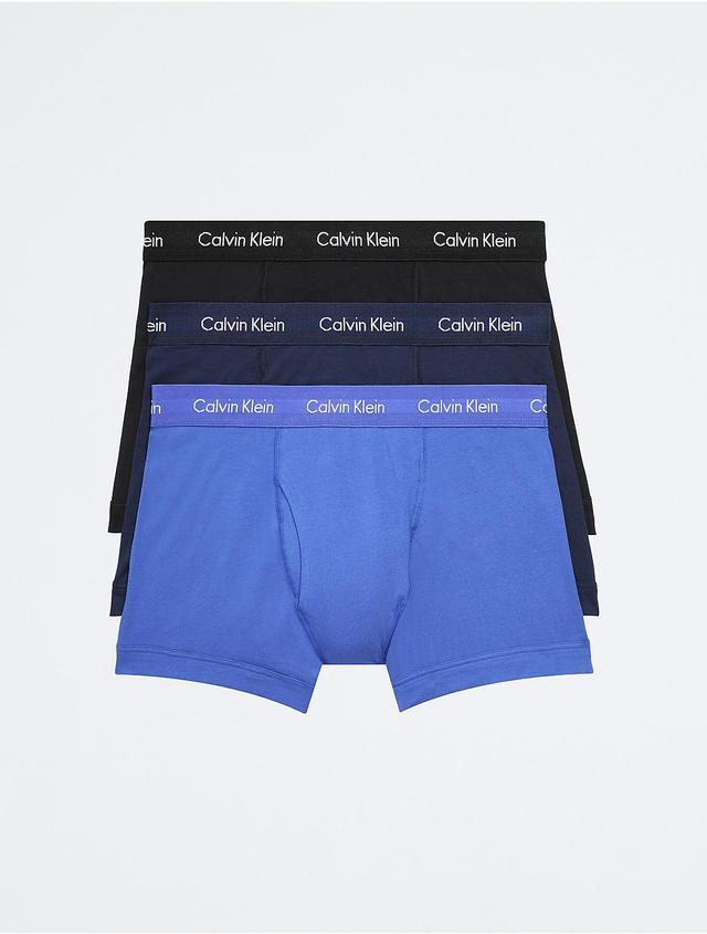 Calvin Klein Mens Cotton Stretch 3 Pack Trunk - Multi - XL Product Image