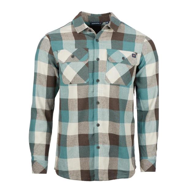 Mountain and Isles Men's 2-Pocket Brushed Cotton Button Down Flannel Shirt Product Image