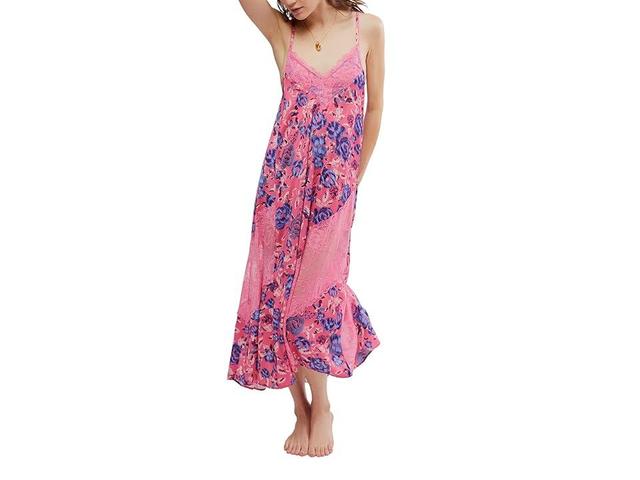 Free People First Date Printed Maxi Slip (Sweet Combo) Women's Dress Product Image