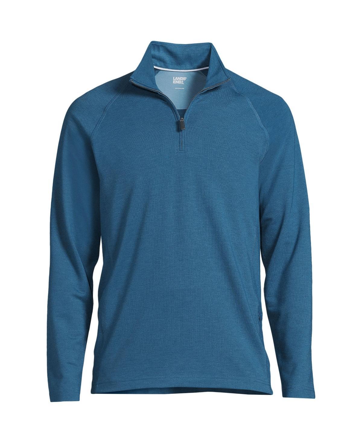 Lands End Mens Long Sleeve Raglan Social Active Quarter Zip Product Image