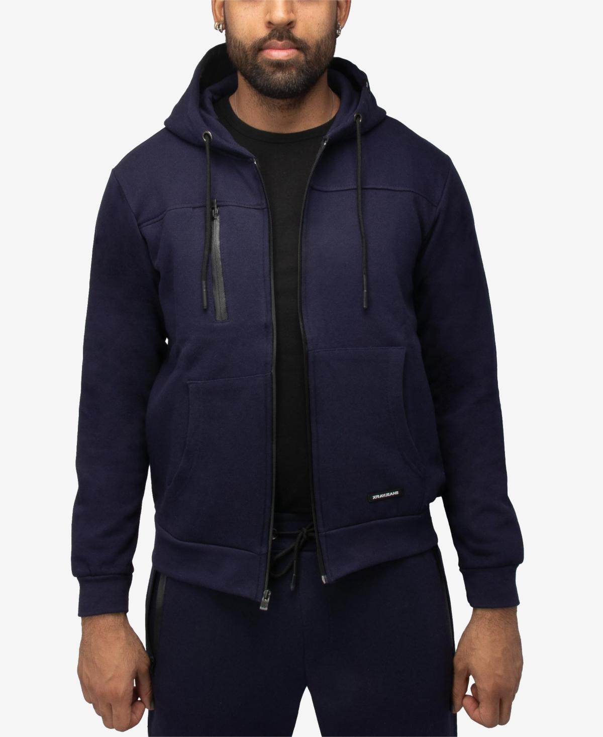 X-Ray Mens Fleece Full-Zip Hoodie with Chest Pocket Product Image