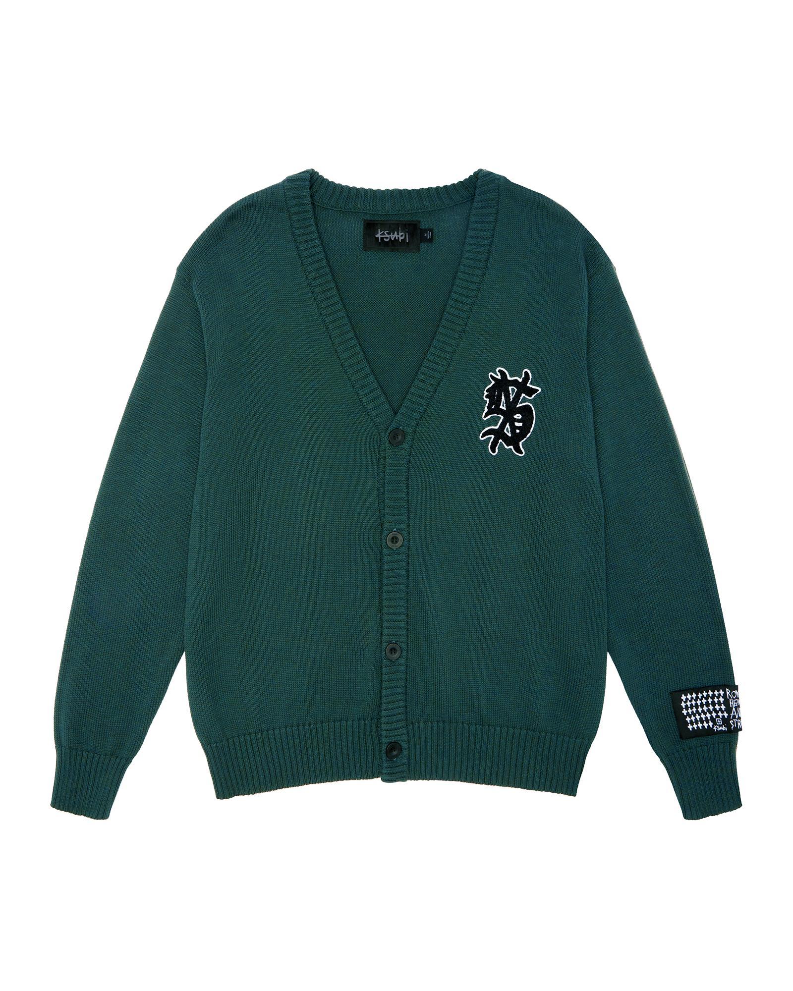 DUG OUT KNIT CARDIGAN MILITARY Male Product Image