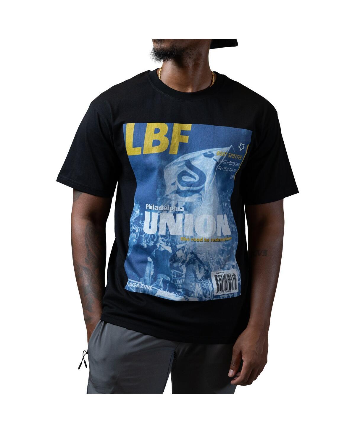 Mens Black Live Breathe Futbol x Philadelphia Union Magazine T-shirt Product Image