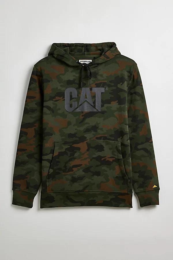 CAT. CAT Camo Logo Hoodie Sweatshirt Mens at Urban Outfitters Product Image