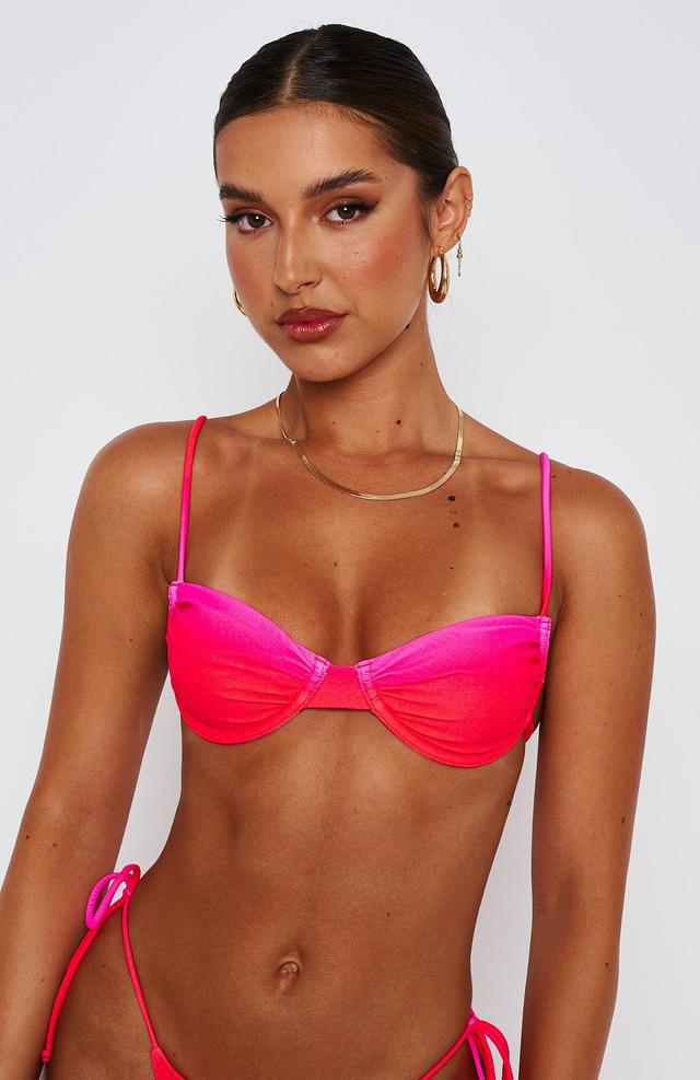 More Than A Dream Bikini Top Strawberry Ombre Product Image