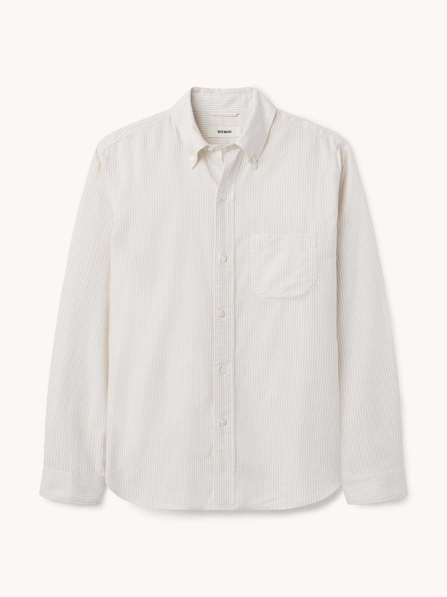 Ivory/Oyster Ivy Stripe California Oxford One Pocket Shirt Product Image