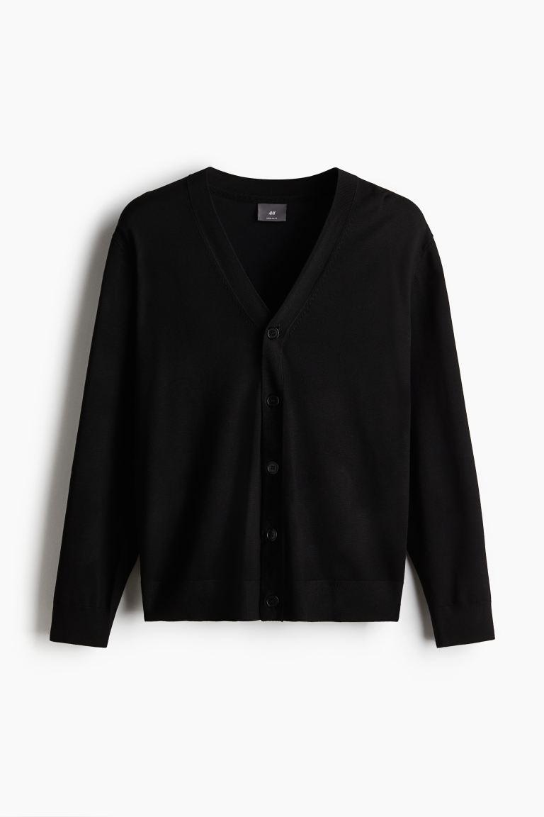 Regular Fit Fine-Knit Cardigan Product Image