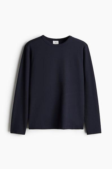 Regular Fit Long-Sleeved Waffled Shirt Product Image