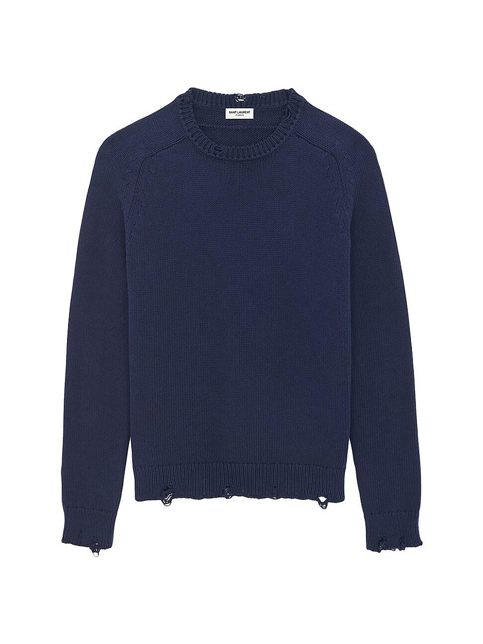 Mens Destroyed Knit Sweater Product Image