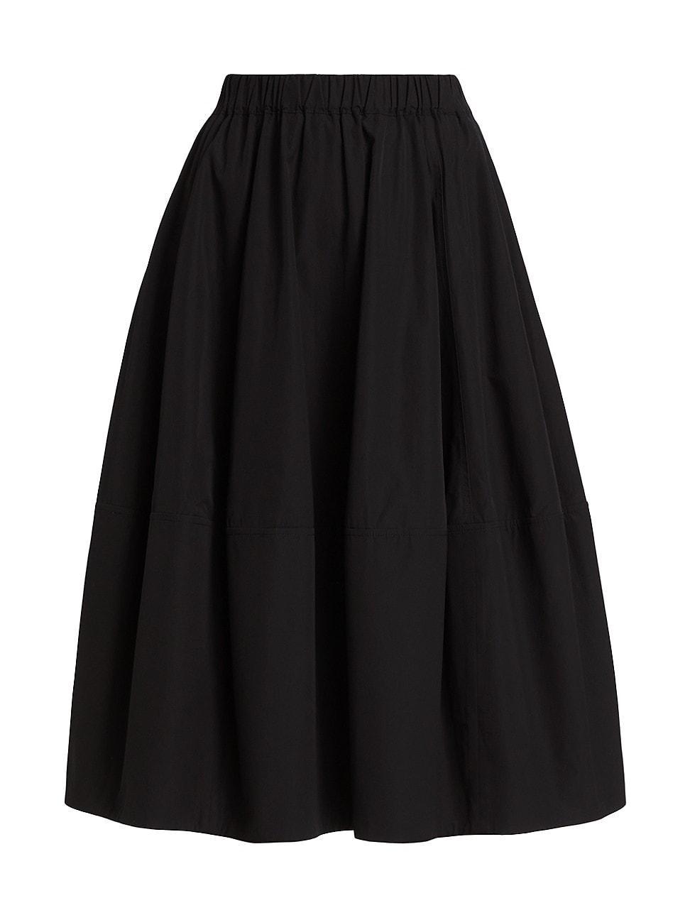 Womens Bubble Cotton Poplin Skirt Product Image