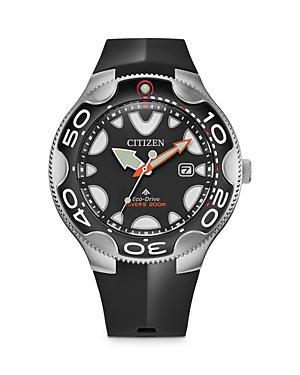 Citizen Mens Promaster Dive Orca Three Hand Black Strap Watch Product Image