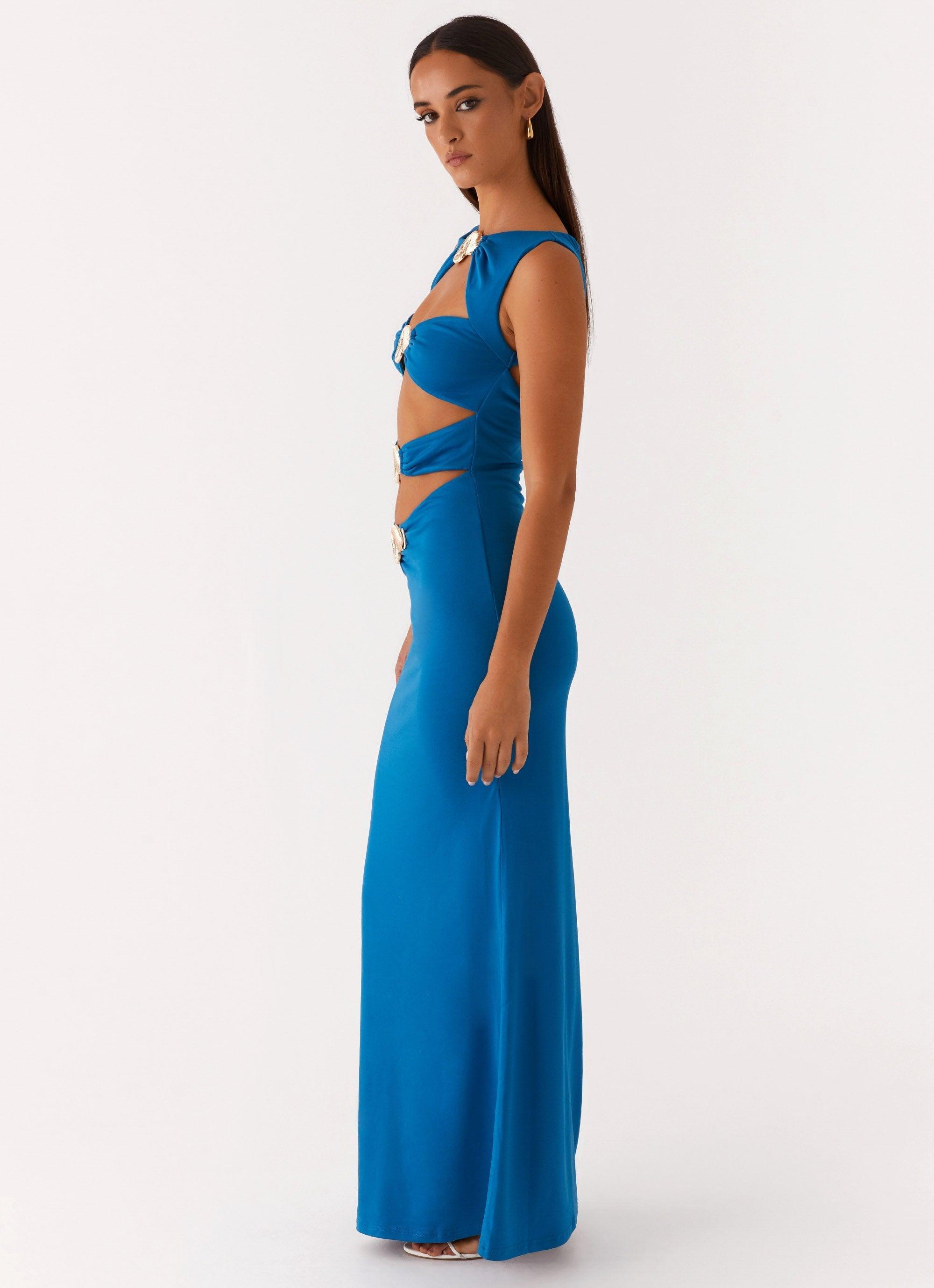 Lagoon Cut Out Maxi Dress - Royal Blue Product Image