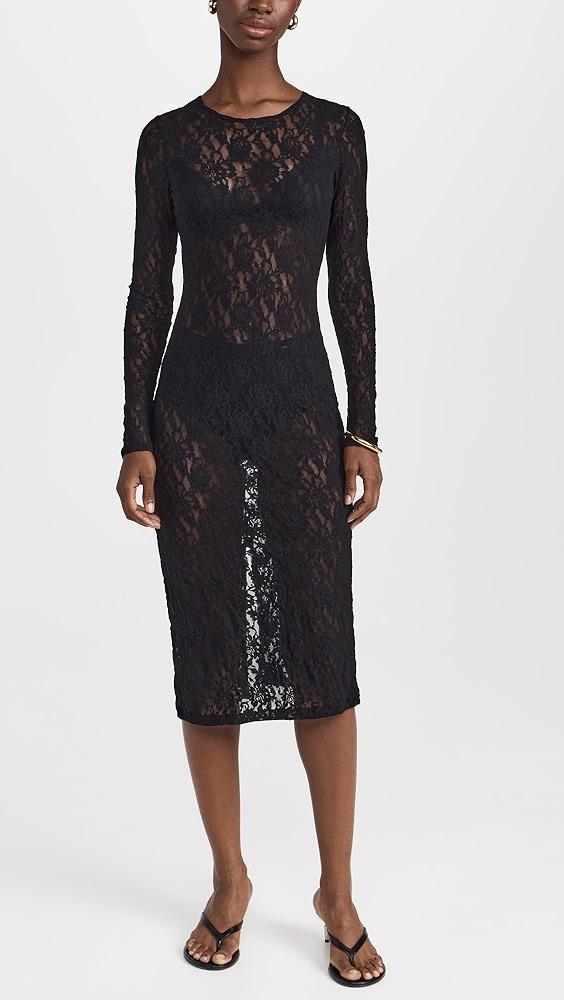 Hanky Panky Signature Lace Long Sleeve Midi Dress | Shopbop Product Image