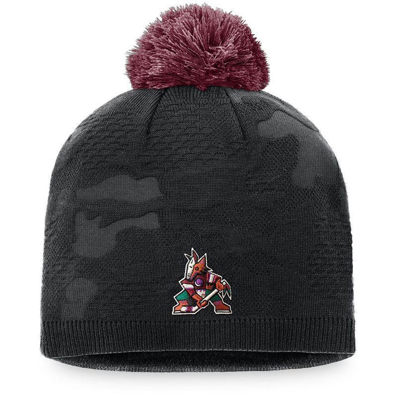 Womens Fanatics Branded /Red Washington Capitals Authentic Pro Team Locker Room Beanie with Pom, Blue Product Image