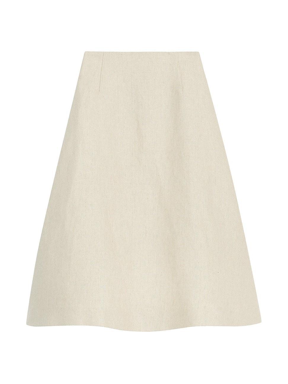 Womens Linen Full Midi-Skirt product image