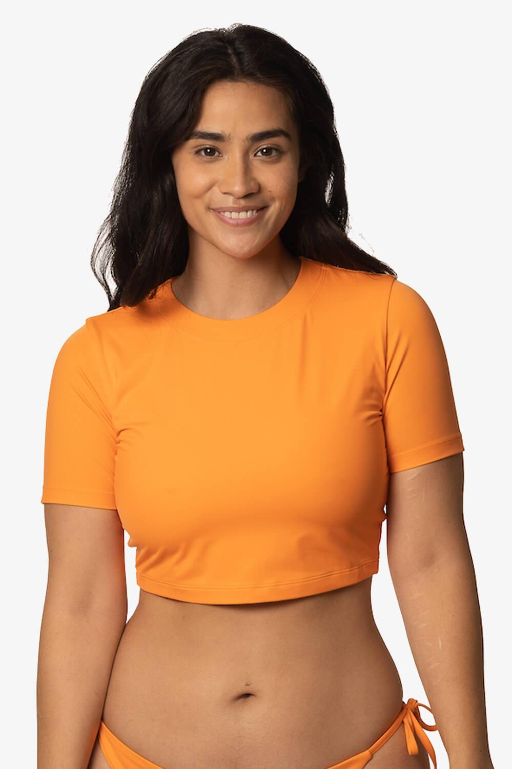 Aurora Short Sleeved  Crop  Rashie - Volcano Product Image