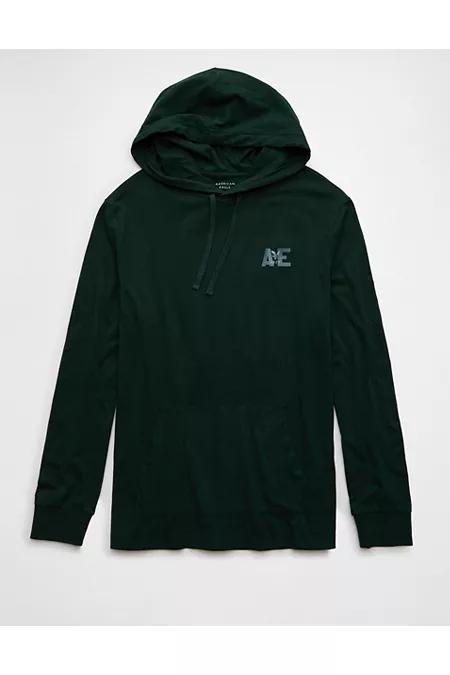 AE Long-Sleeve Logo Graphic Hoodie T-Shirt Men's Product Image