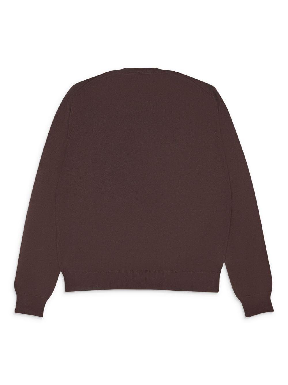 Ma Logo-embroidered Sweatshirt In Braun Product Image